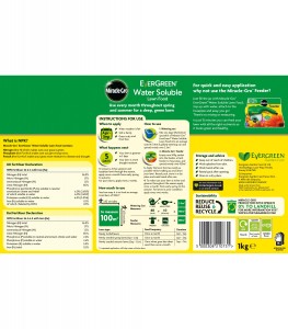 MIRACLE GRO EVERGREEN LAWN FOOD 1kg